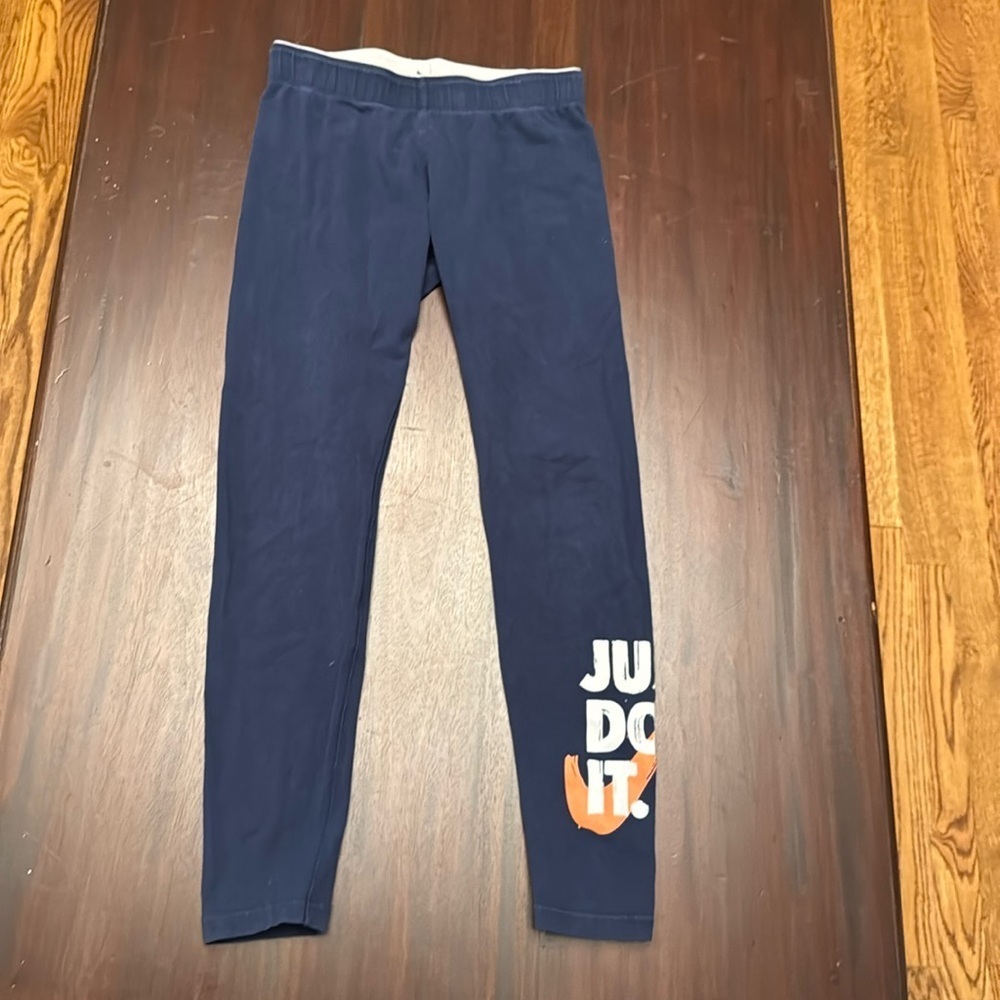 Nike navy blue “Just do it” logo leggings size small